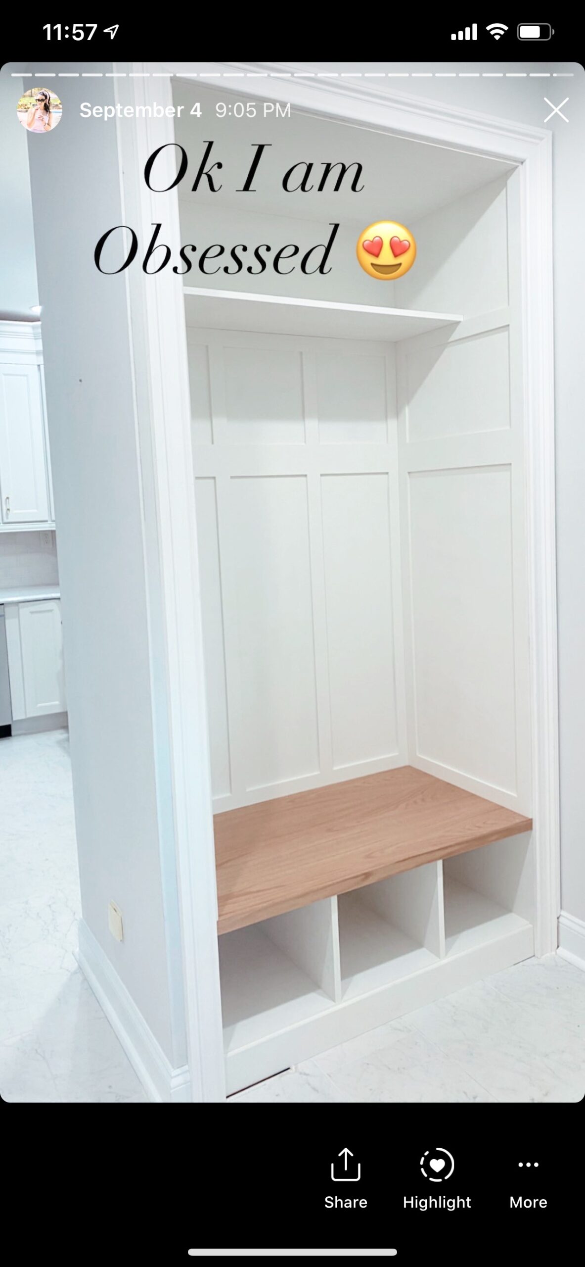 renovation process of Closet Turned Mudroom