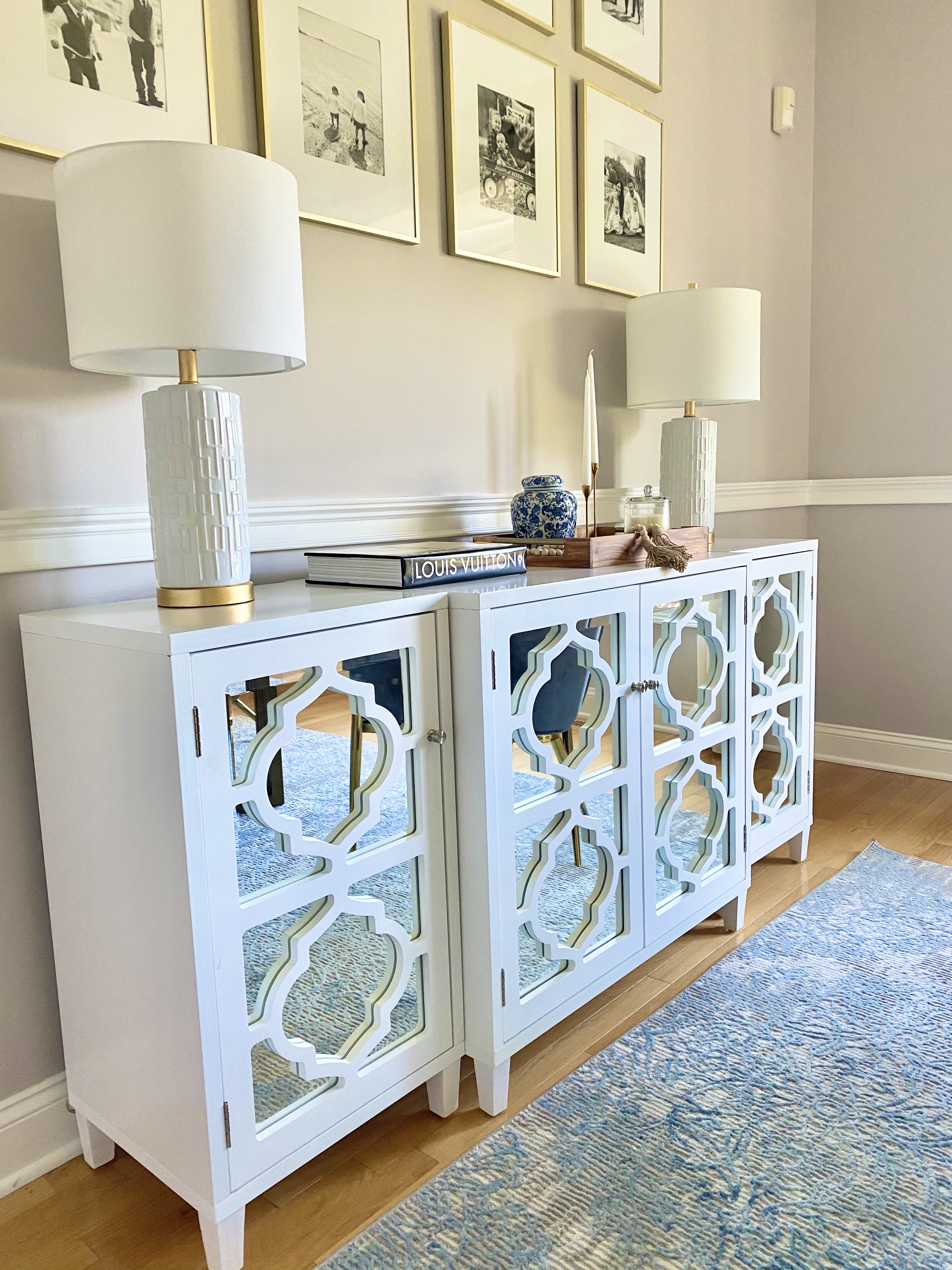 china cabinet in the dining area